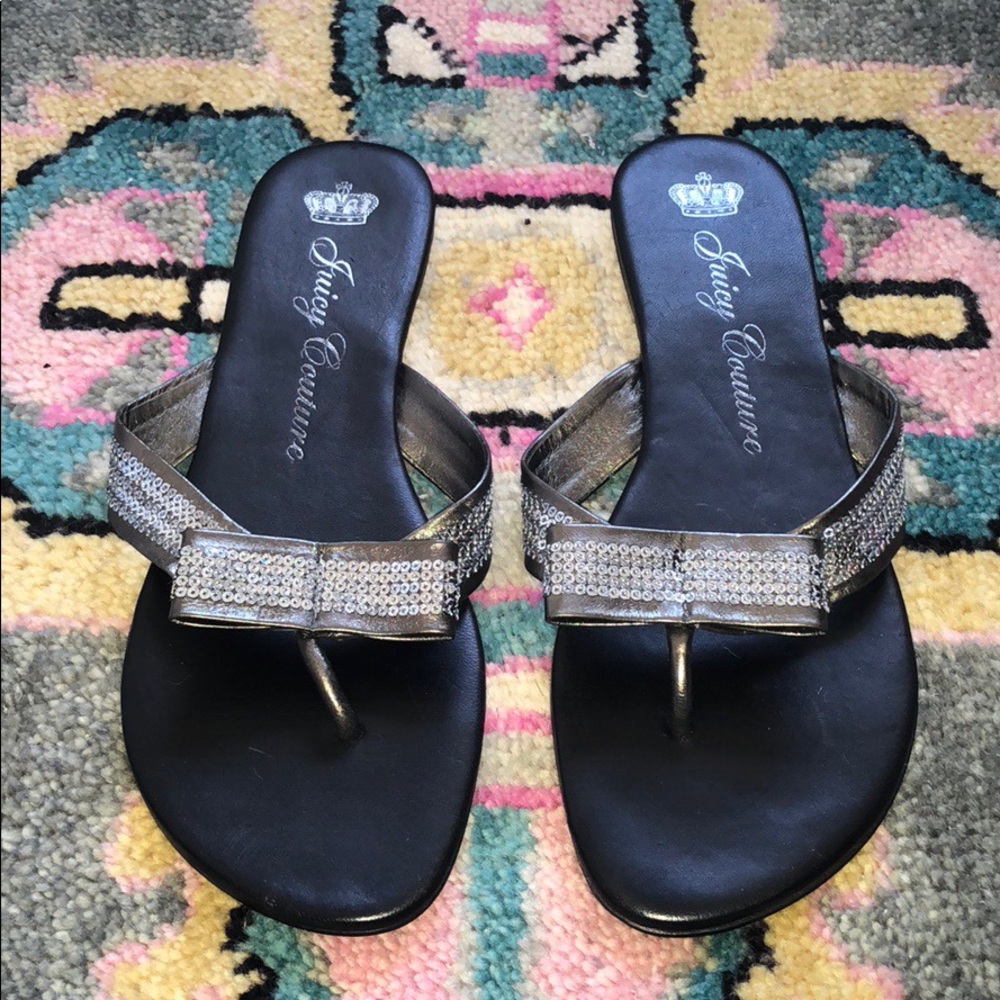 Juicy Couture Sequin Strap Sandals